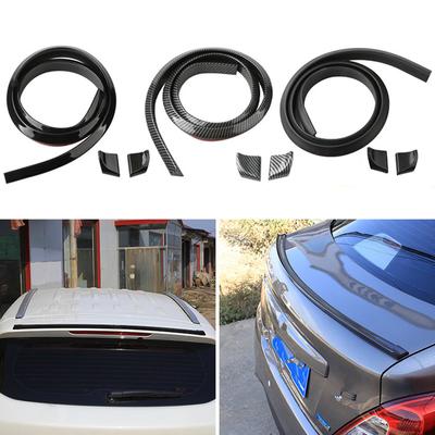 Universal High Quality Spoiler 5D Carbon Fiber Shiny Black Punch-Free Installation Spoilers DIY Refit Spoiler For Car Accessorie