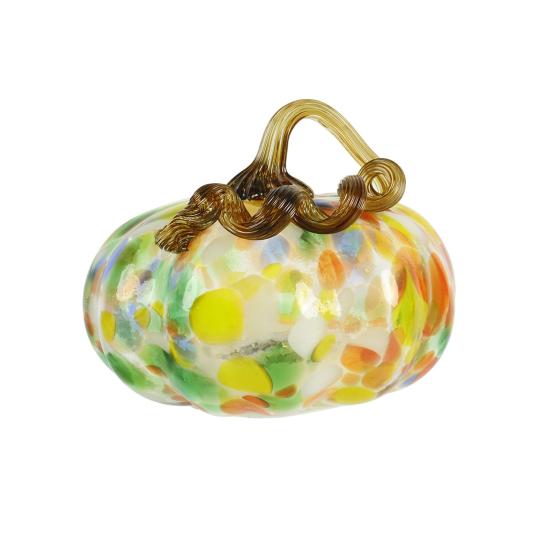 Mini Hand Blown Glass Pumpkin Ornament Collectible Thanksgiving Halloween Faux Crystal Pumpkin Hanging
