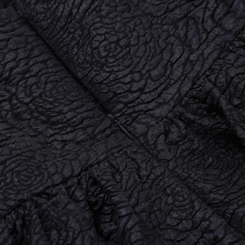 GMXIA Letní krátká sukně Slim Temperament Čistě černé ramínko Čistá touha šaty Žena