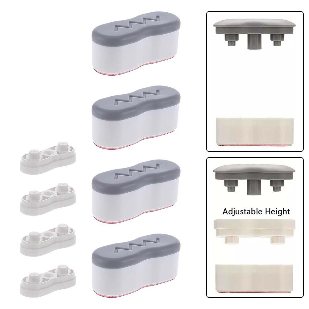 4Pcs Toilet Seat Risers Adjustable Height Bidet Pads with Strong Adhesion