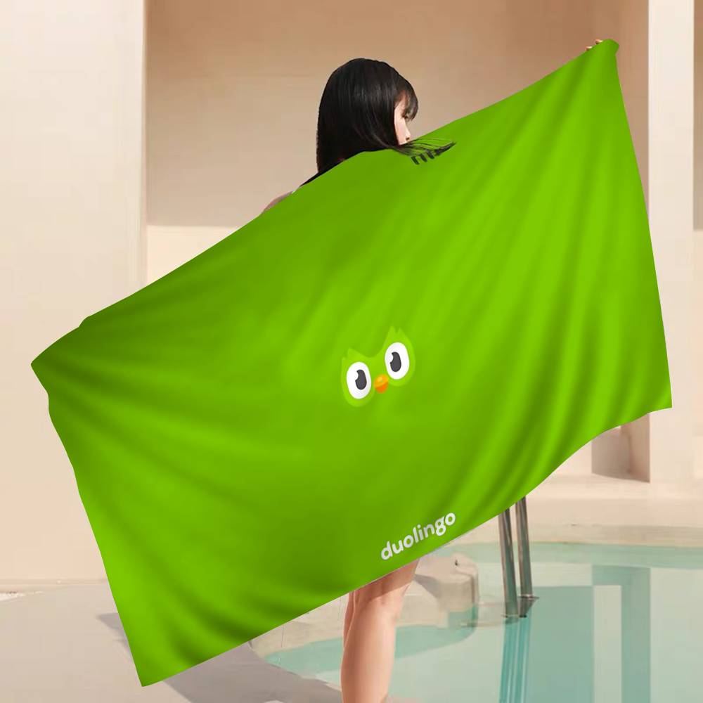 Funny D-Duolingo Microfiber Printed Beach Towel Mountain Climbing Yoga Beach Swimming Running Absorbent Soft Towel