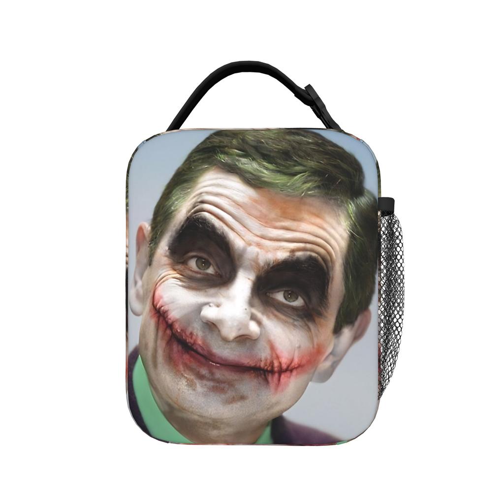 Mr Bean Horror Portrait Lunch Bag Aesthetic Outdoor Picnic Lunch Box Print Portable Insulated Cooler Bag
