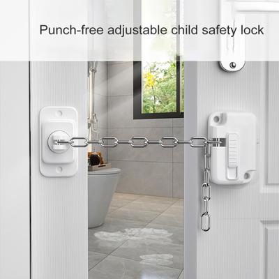 Serratura di sicurezza per finestra regolabile per ventilazione di sicurezza per bambini. Limitatore autoadesivo senza perforazione per finestra scorrevole in legno e metallo