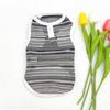 Pet Striped Tank Top Spring Summer Hollow Sleeveless Shirt with D-Ring Small Breed Dogs Cats Clothes Breathable Pet Costume Outfit Apparel