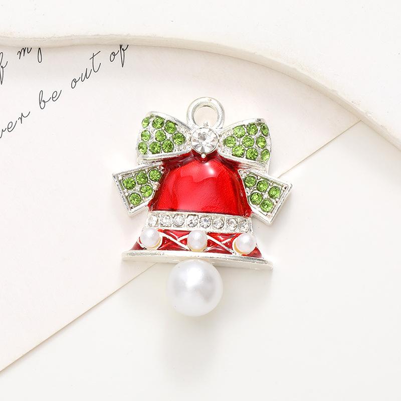 1 Stück Zinklegierung Weihnachtsmann Elch Hirsch Diamant Emaille Anhänger Weihnachten DIY Dekoration Kinder Handarbeit Produkte Partygeschenke