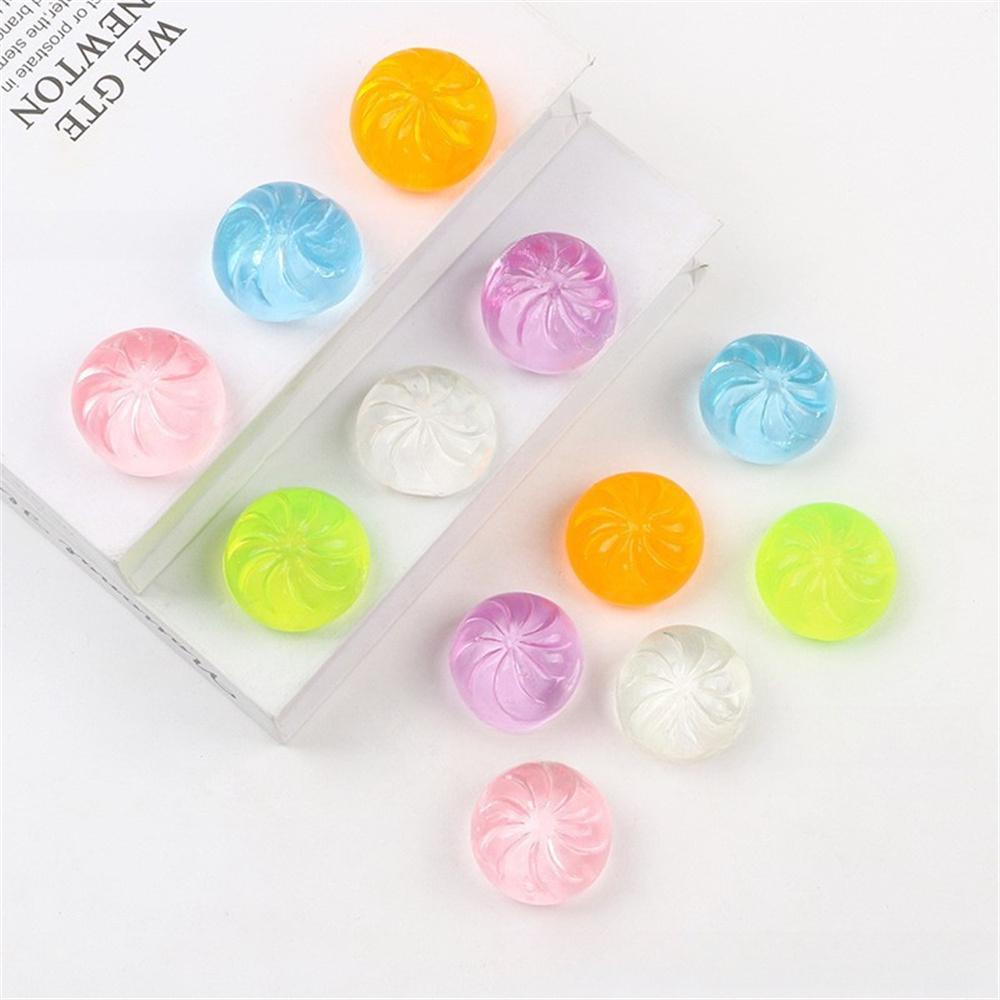 5Pcs Mini Dumplings With Steamer Bun Squeezable Toys Set Soft Stress Relief Crystal Squishy Fidget Sensory Toy Party Favors Gift