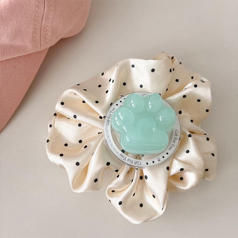 Solid Color 3D Cat Paw Phone Airbag Holder Retractable Magnetic Adhesive Back Sticker Desktop Stand Watching Dramas Creative Finger Ring Grip