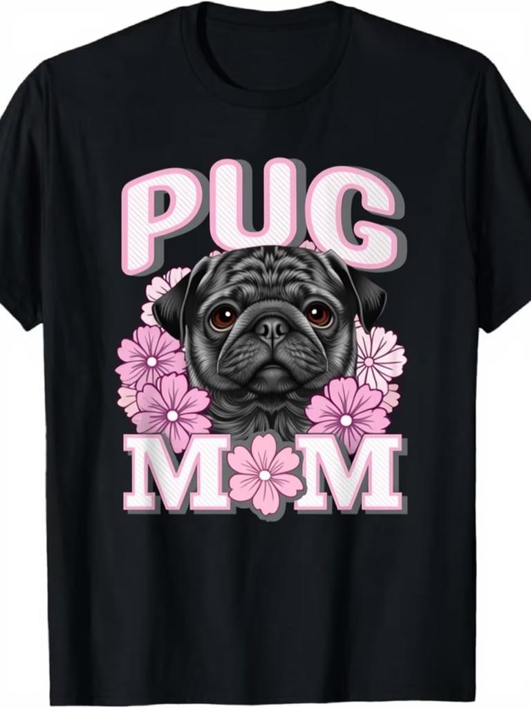 Summer Boys Girls Meme Black Pug Mom T Shirt Kid Baby Youth Unisex Unisex Tee Oversized Adorable Humorous dogs lovers Gifts top