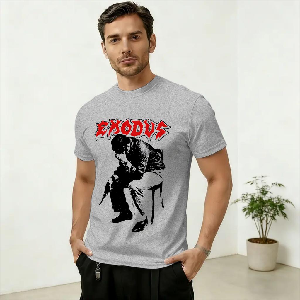 Rock Band Exodus Fan Art T Shirt Unisex Pure Cotton Vintage TShirts Crew Neck Tee Shirt Short Sleeve Clothes Gift Idea