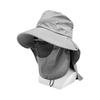 Face Neck Protection Beach Cap For Men Detachable Quick Drying Anti-Uv Bucket Hat All-Directional Shawl Sunscreen Hat Gifts