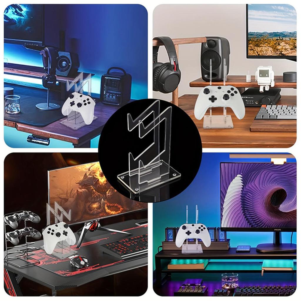 Universeller Dual Controller Ständer Schreibtisch Controller Transparenter Acrylhalter Gamepad Joystick Halterung