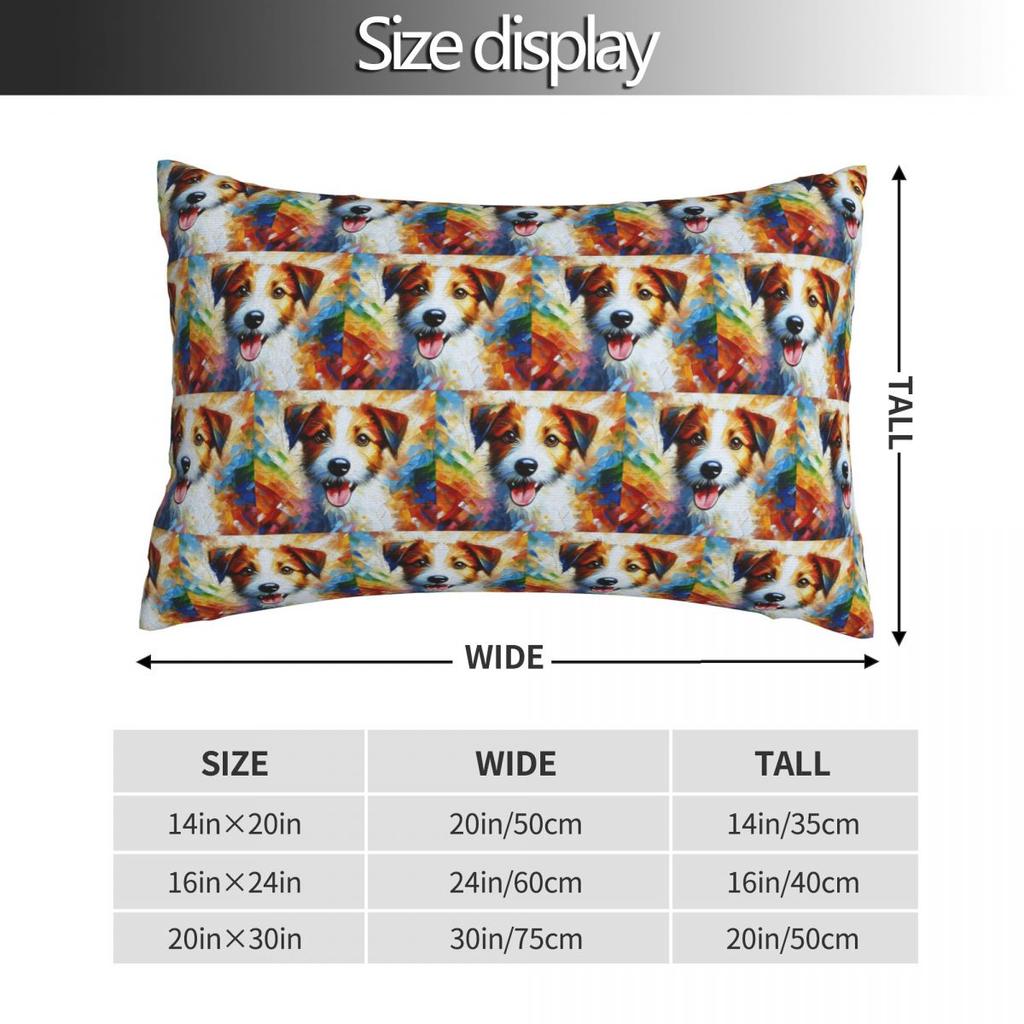 Kromfohrlander Dog Jack Russell Terrier Acrylic Rectangle Pillowcase Cushion Cover Decorative Bedroom Home Comfort Throw Pillow