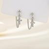 Yi Xuan Cross Earrings: Stylish Rhinestone-Inlaid, Street Style, Japanese-Korean Inspired for Women