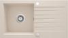 Granite Single Bowl Sink with Drainer Beige Steel Zqz 5113