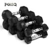 POISQ Solid Cast Iron Home Fitness Dumbbell Set