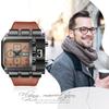Square Stylish Sports Watch with Leather Perfect Gift for Him or Fashion Accessory Men's Watch, Strap, Waterproof, Casual, Business, Brown, Her,