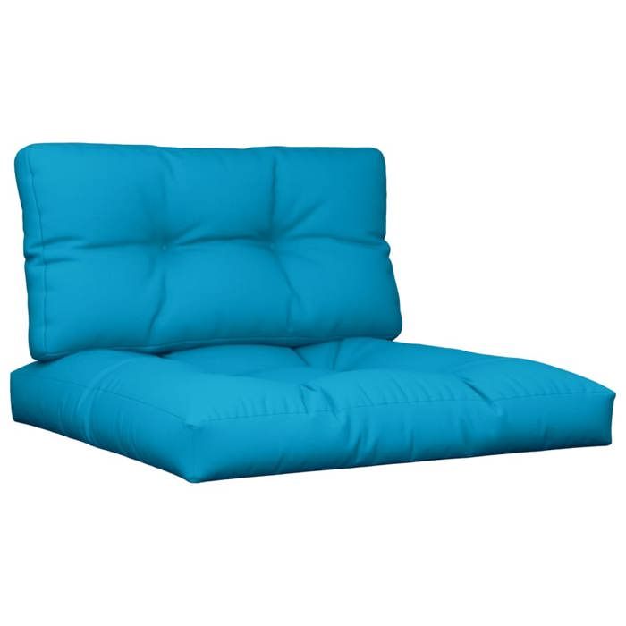 VidaXL Pallet Cushions Set of 2 Blue Fabric 360715