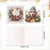 6pcs DIY Rhinestone Diamond Art Mosaic Postcards Diamond Art Greeting Cards for Christmas Birthdays Thanksgiving and Holidays
