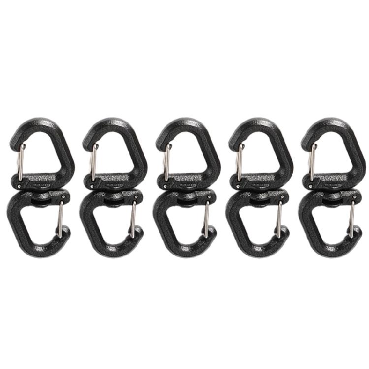 360 Degree Rotation S Shape Carabiner Keychain Clip Spring Snap Key Hook Buckle Belt Key Holder Carabiner Hook with Lock S