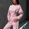 Olivgrüner Kapuzen-Reißverschluss-Romper-Jumpsuit