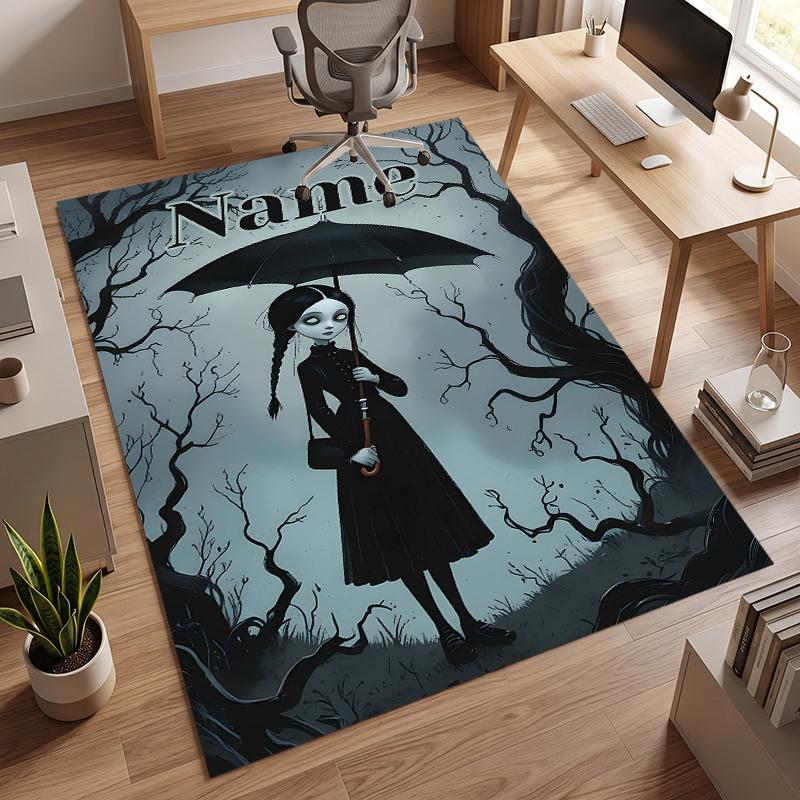 Wednesday (19) Personalized Name Office Carpet Stylish Decor for Living Room Bedroom Kitchen