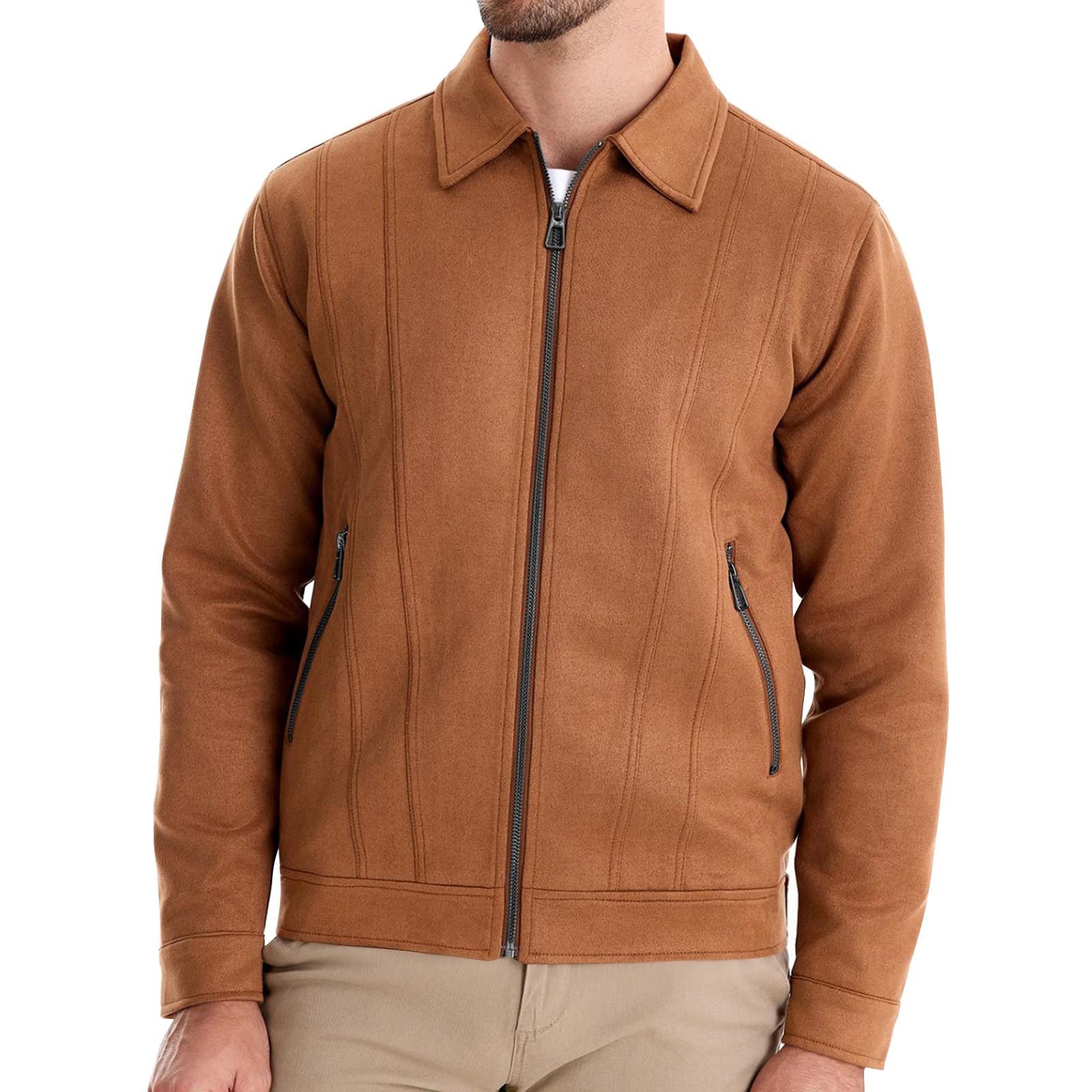 

Мужская зимняя куртка-кардиган с длинным рукавом и лацканами, мужское повседневное модное пальто, топы XXL