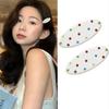 2pcs/set Acetate Hair Clips Colorful Crystal Rhinestone Barrettes Side Pins Sweet Elegant Small Size Hairpin Women Hair Accessor