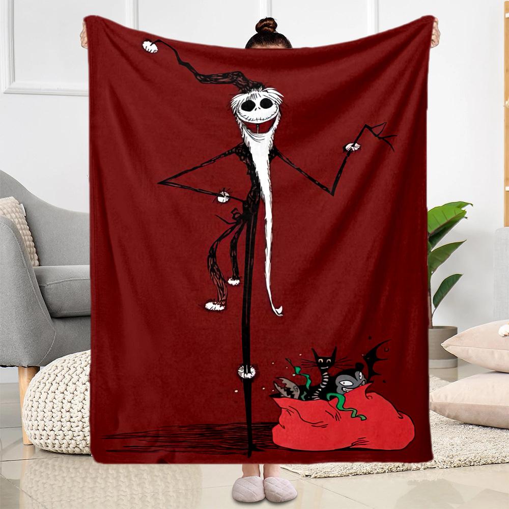 Christmas Nightmare Blanket Comfortable Suitable for Bedding Chair Picnics Four Seasons Universal Stylish Decor Ideal Gift For Birthday Valentine'S Da