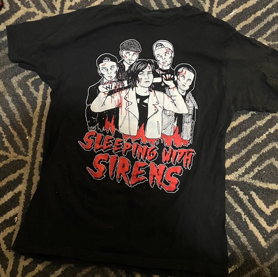sleeping with sirens Band T-shirt Classic Unisex Cotton All Size Unisex T-Shirt XXXL