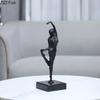 Ballettänzerin Minimalistische Figuren Statue Schreibtischdekoration Ornamente Abstraktes Zeichen Metallskulptur Raum Ästhetische Dekoration