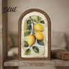 Clear Detailed Wood Wooden Floral Vintage Wall Framed Frame Painting Art Curved Arched Non-fading UV Print Art Rustic French