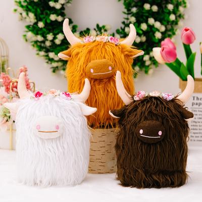 Plush Cow Gnomes Scottish Yak Plush Animal Doll Yak Cow Gnomes Faceless Dolls Ornaments Handmade Holiday Gifts Figurines
