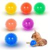 3/6pcs Squeaky Spiky Chew Ball For Dogs Cats TPR Durable Teething Training Toy Interactive Pet Teeth Cleaning Eco-Friendly Pet Ball