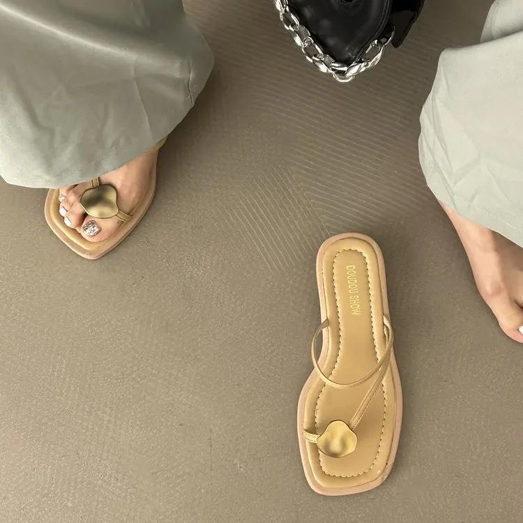 

Модные тапочки женские летние новые однотонные шлепанцы для отдыха на открытом воздухе модные туфли на плоской подошве повседневные нескользящие сандалии женские пляжные мюли шлепанцы на платформе 35 абрикосовый