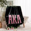 AKA Theme Printed Blanket - Perfect for Couch, Bed, Travel & Outdoor Use | Machine Washable, Cozy & Durable.