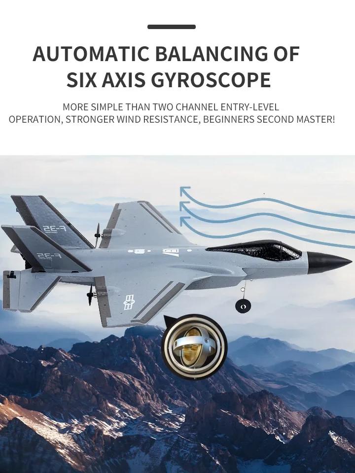 FX935 RC Fly Fjernkontroll Seilfly F35 Jagerfly 2.4G Hobbyfly EPP Skum Trådløst elektronisk Leke Gutt Barnegave