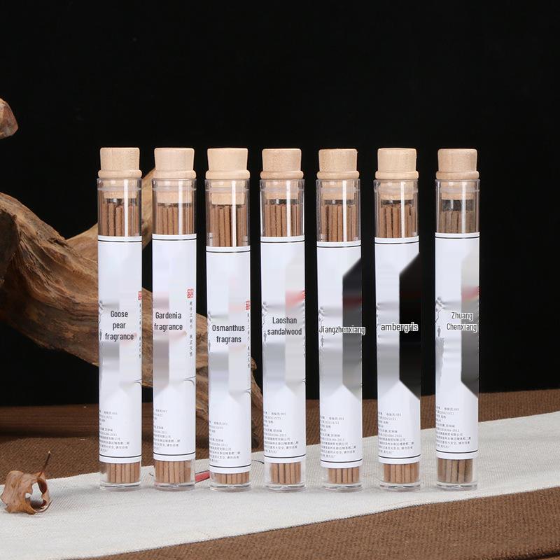 Douyin Bestseller: Sandalwood & Agarwood Incense Sticks with Osmanthus Scent, Heart Sutra Vertical Burner & Holder for Home