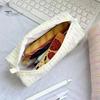 Decorative Pencil Case Strawberry Cake Roll Case, Large Capacity Cylindrical Pen Pouch, Girlish Desk Accessory Cute Stationery Storage Bag for