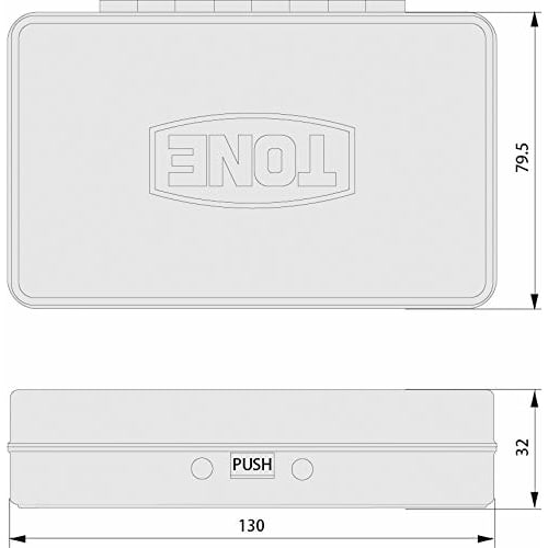 TONE Bit Ratchet Set BRS20MBK Bit Insertion & 6.35mm (1/4") Black Contents 22 items