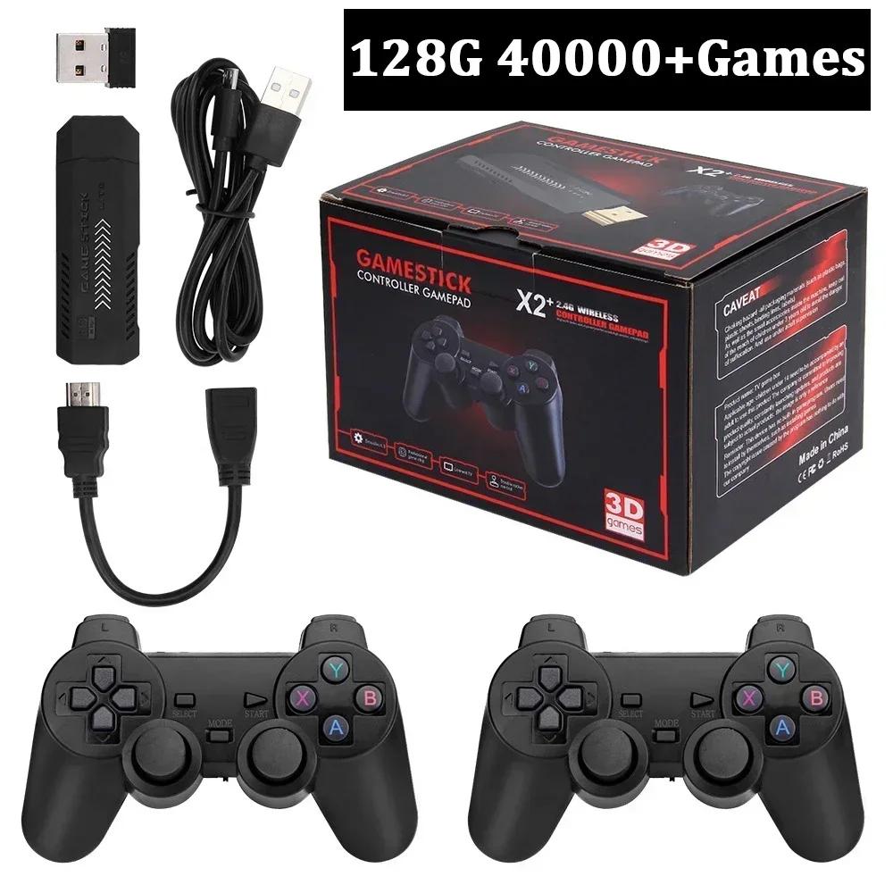 Retro X2 Plus GD10 Pro 4K Video Game Console, Wireless Controller, 50 TV Emulator for PS1/N64/DC, 256G, 128G, 64G