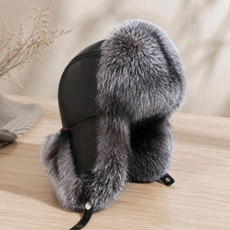 Ear Flap Winter Hat for Women, Men, with Wind Prevent Design, Plush Faux Furs Trim and Coverage Thicken Liner Hat for Daily and Cold Weather