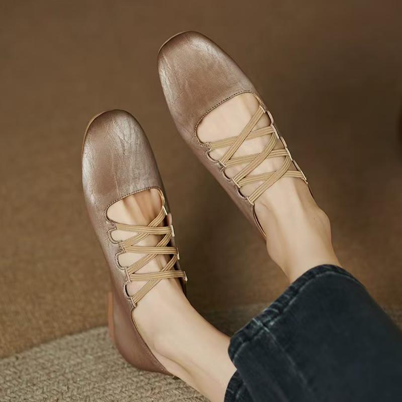 Fashion Women Ballet Dance Flats Shoes Dress Fashion Sandals Summer Soft Designer Loafers Shoes 2025 Casual Brand Zapatillas De Mujer