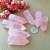 Elegant Pink Natural Rock Rose Quartz Crystal Point Healing Stone Obelisk Wand For Natural Health