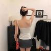 #Human cotton thin V-neck lace suspender women's spring and summer new inner holiday vest design sleeveless top