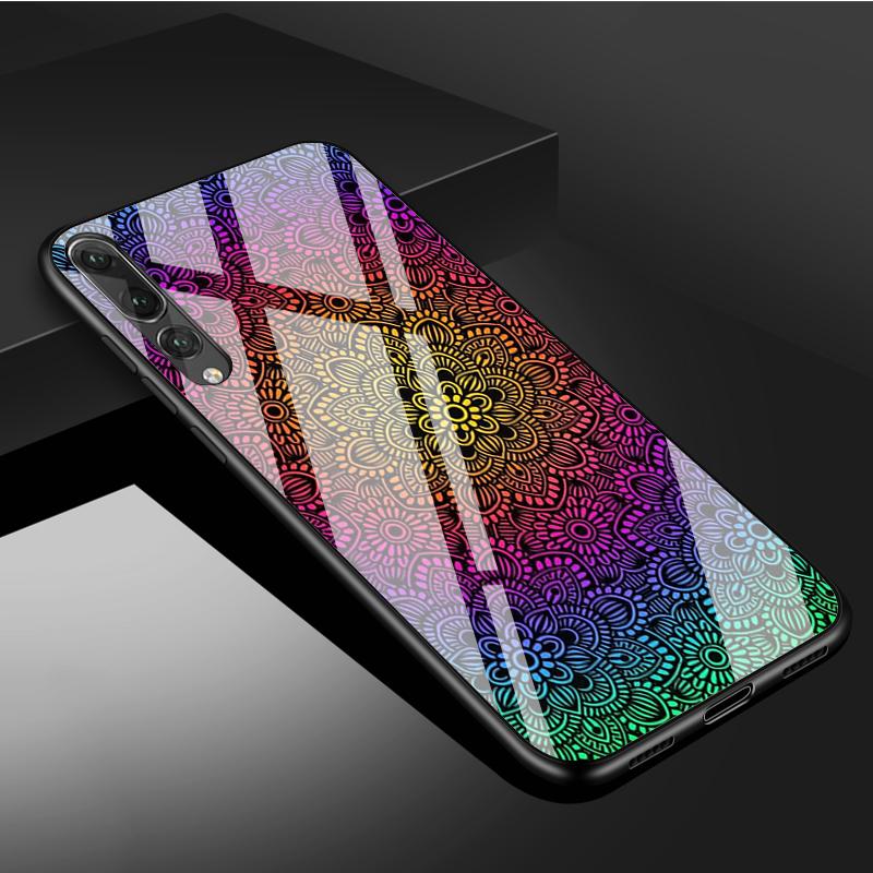 Чехол для телефона Mandala из закаленного стекла для Huawei P20 P30 P40 P40 Lite Pro Psmart Mate 20 30 Huawei P20