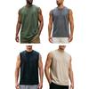 Men Workout Tank Top, Crew Neck Sleeveless T-Shirt, Retro Loose Fit Tank Top, Casual Summer Sports Tee for Gym Fitness Training