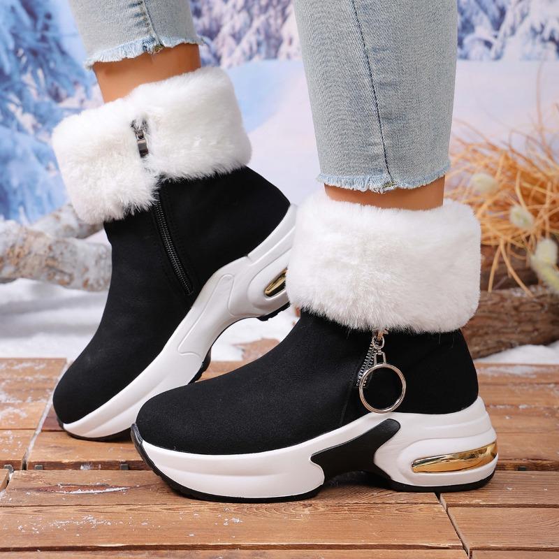 Übergrößenschuhe, Schneestiefel, Schuhe im neuen Stil, Kurze Fleece-Baumwollstiefel mit erhöhter Sohle, Kurze Stiefel, Damenschuhe