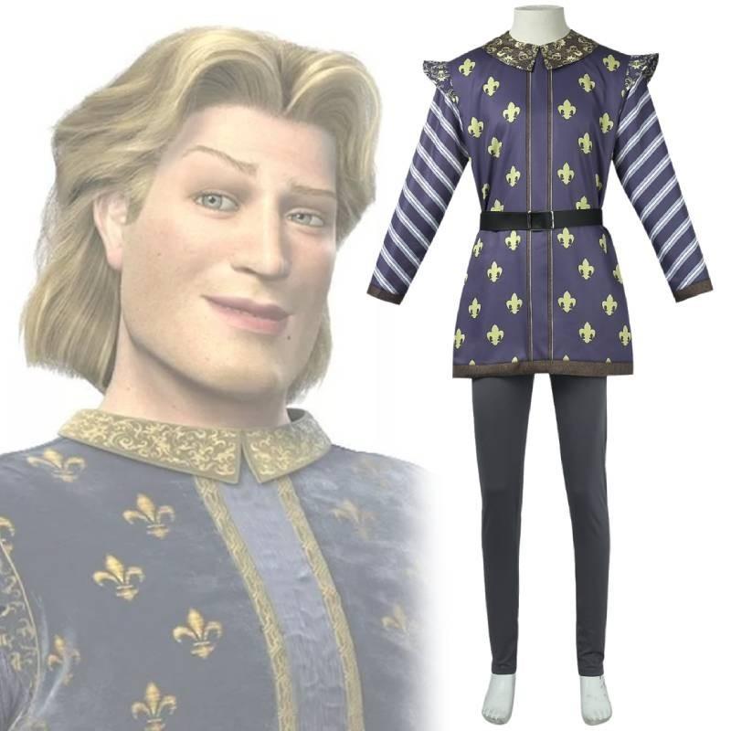 Shrek 3 Prince Charming Cosplay Costume Polyester Blend For Men 2024 Summer