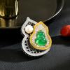New Chinese-style Simple Double-layer Gourd Brooch, Fashionable and Elegant,fashion Accessory , Fu Lu Collar