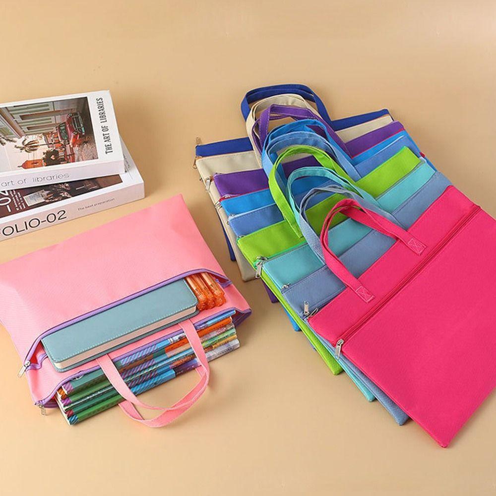 Zipper File Bag Large Capacity File Folder Stationery Dustproof A4 Envelope Folder  School Office
